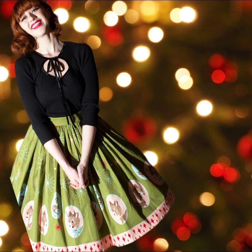Dropped Price! Rudolph & Family Holiday Skirt - Picture 9 of 16